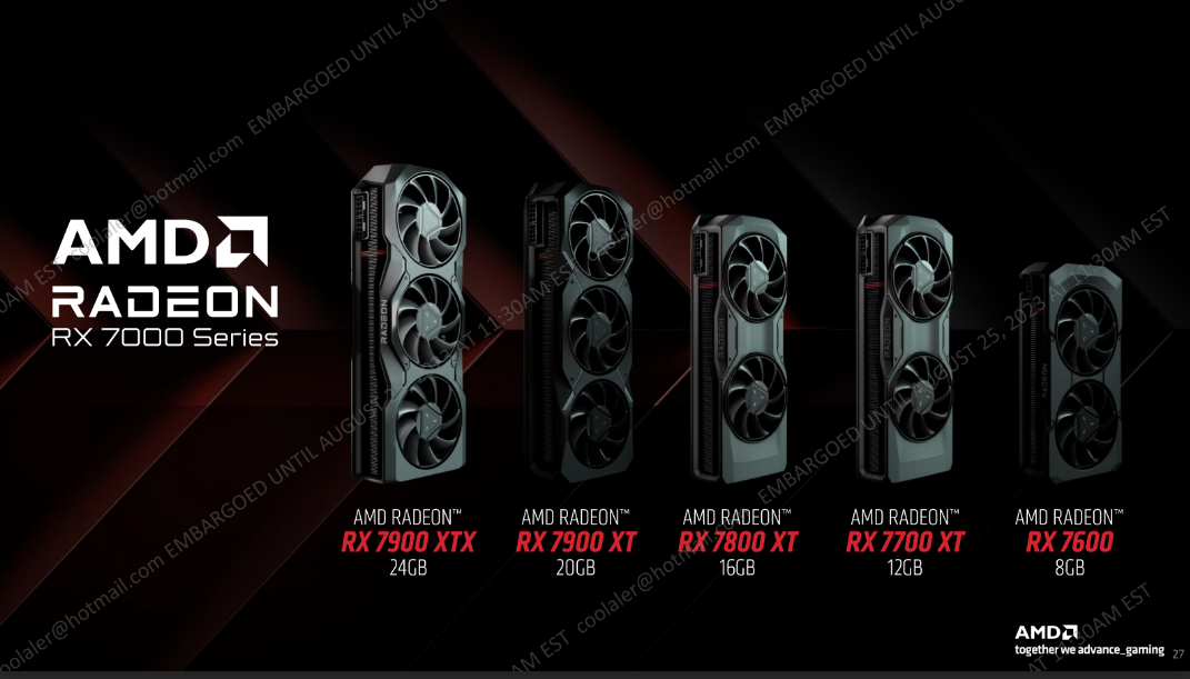 AMD 確認 RX 7000 系列已經完成布局
