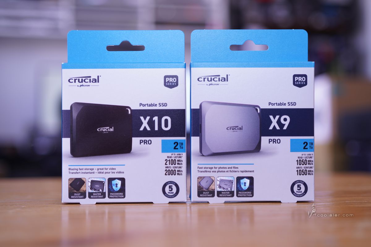 Crucial X9 Pro (1050 Mo/s) et X10 Pro (2100 Mo/s) : deux SSD