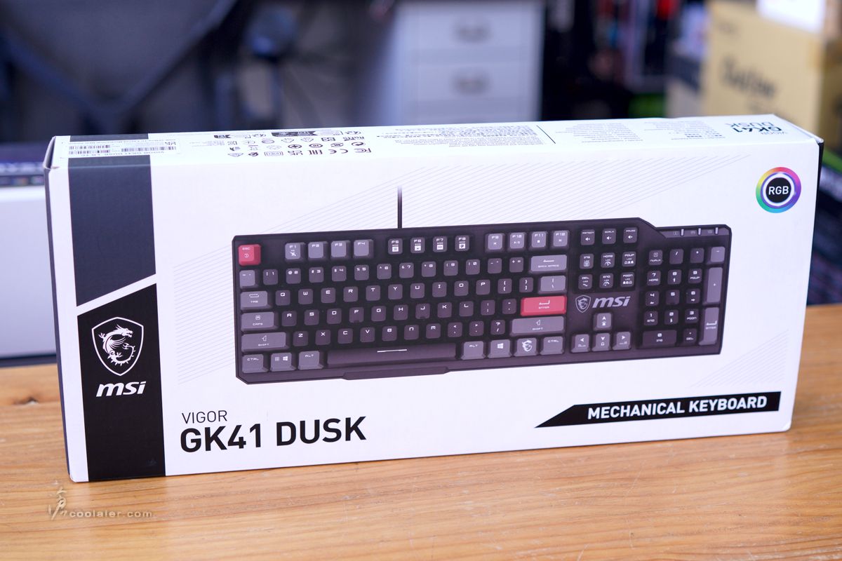 MSI VIGOR GK41 DUSK 電競鍵盤開箱試用