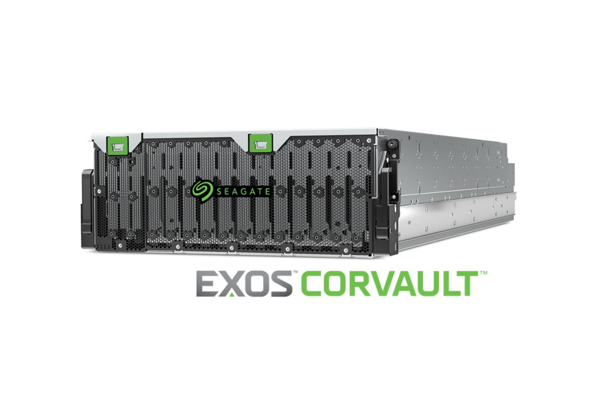 Seagate Exos CORVAULT 4U106 儲存系統, 容量高達 2.5 PB