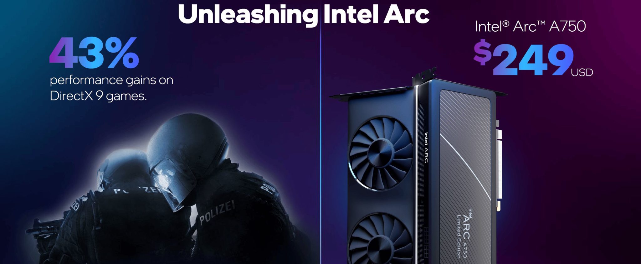 Intel Arc A750 降40美元, 新驅動帶來更高效能