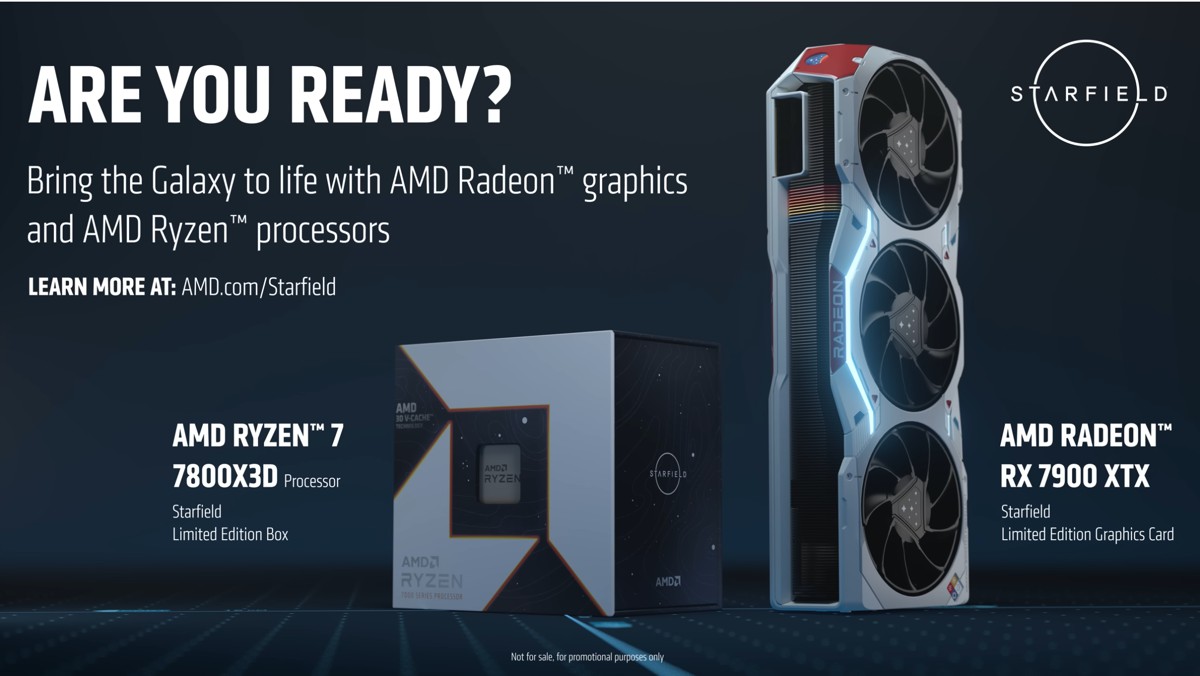 AMD RX 7900 XTX 與 Ryzen 7800X3D Starfield 限量版