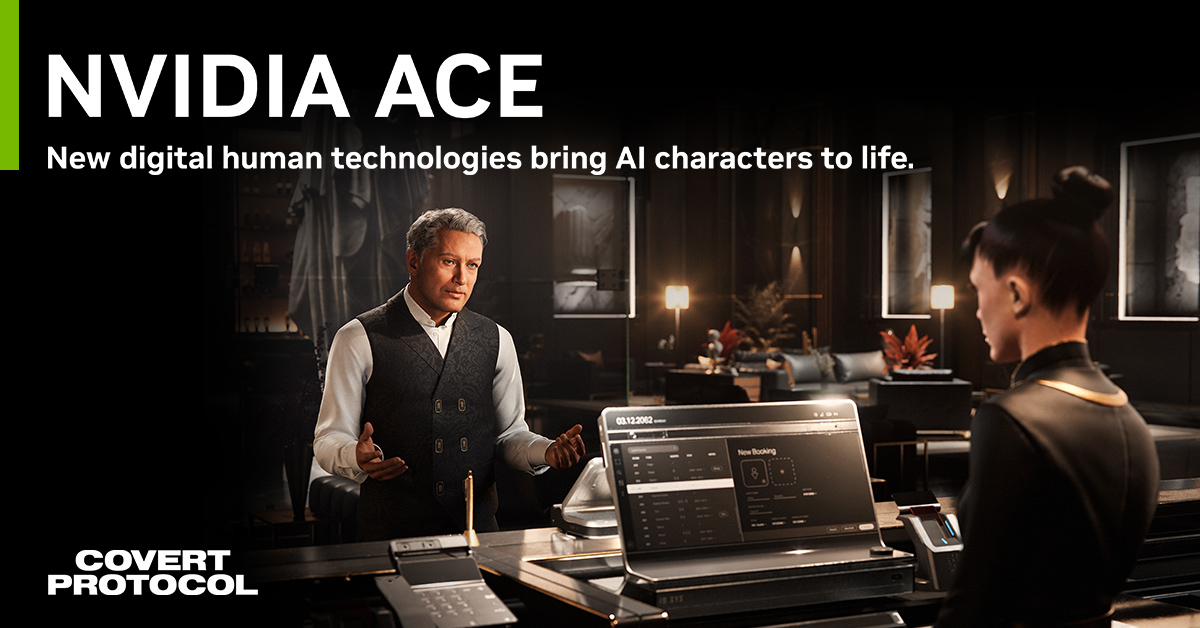 NVIDIA ACE 數位人技術創造出活靈活現的人工智慧角色
