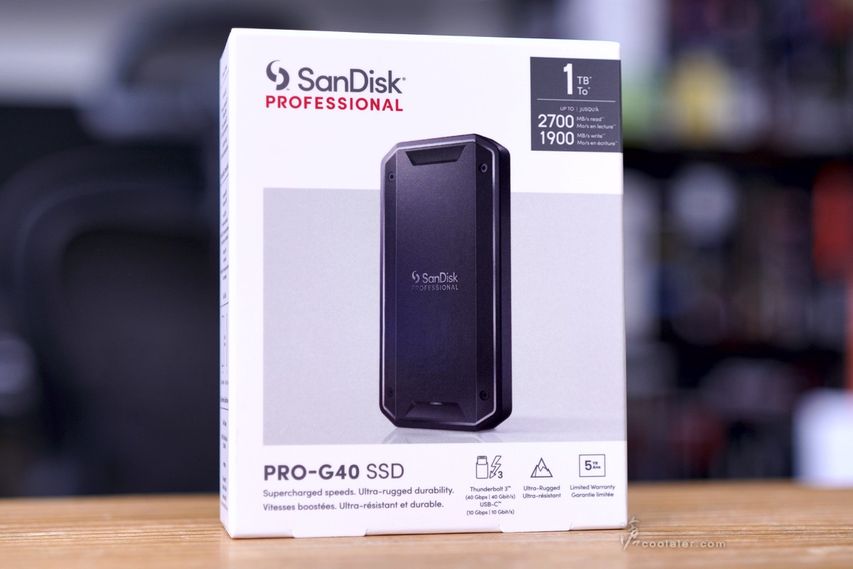 SanDisk Professional 1TB PRO-G40 SSD Portable Thunderbolt 3, USB-C